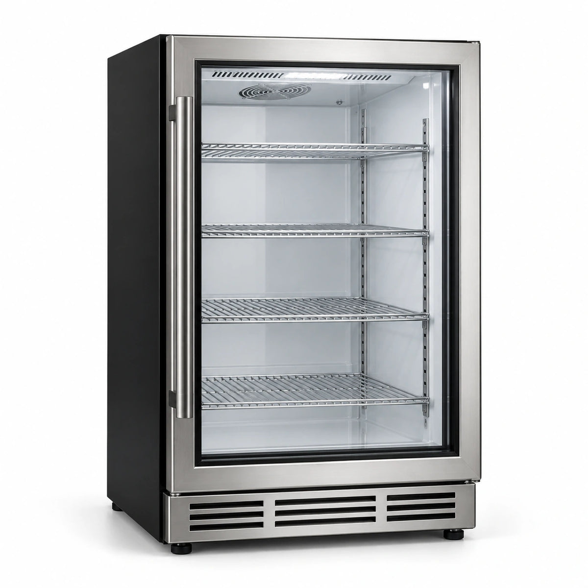 Glass door fridge