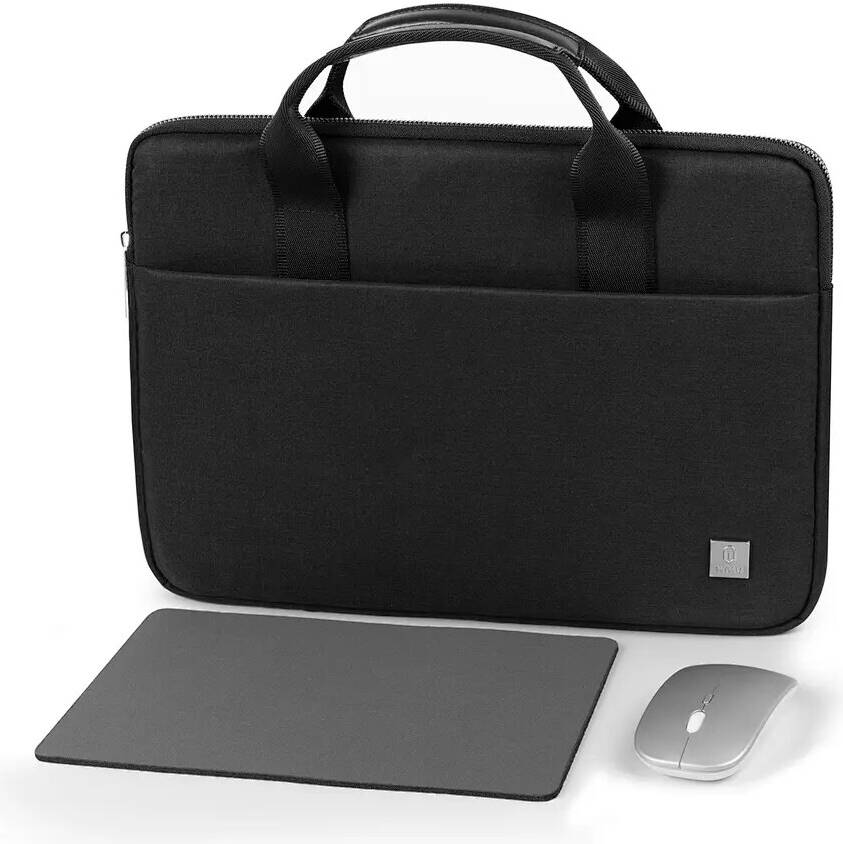 WiWU Genius Combo Set Bag with Mouse and Mouse Pad for 14" Laptop/Ultrabook - Black - W Stooore