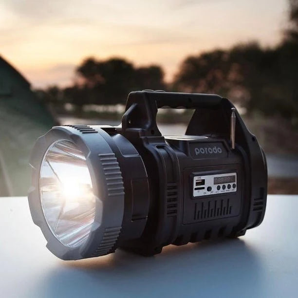 Porodo LifeStyle Outdoor Adventure Flashlight & Speaker Superior Sound With FM Radio - W Stooore