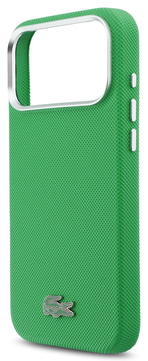 Lacoste MagSafe Full Wrapped Leather Case With Petit Pique Logo – iPhone 17 Pro Max - Estragon Green