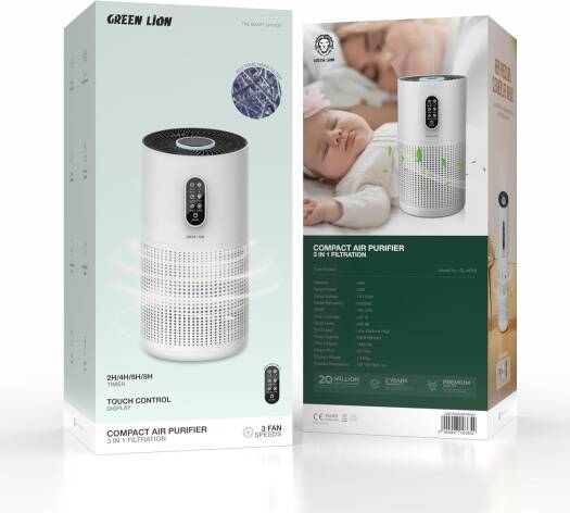 Green Lion Compact Air Purifier 3 in 1 Filtration - W Stooore