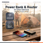 Porodo 4G LTE | WIFI 6 Pocket Router 10000mAh Power Bank - W Stooore