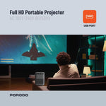 Porodo Lifestyle  Full HD Portable Projector - W Stooore