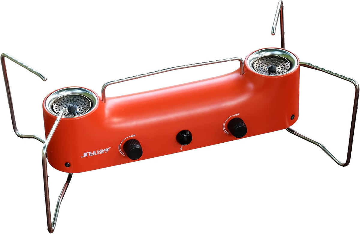 Porodo Lifestyle Dual burner camping gas stove - Orange