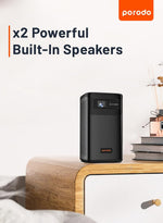 Porodo Protable DLP Projector Wireless Mirroring for IOS And Android - W Stooore