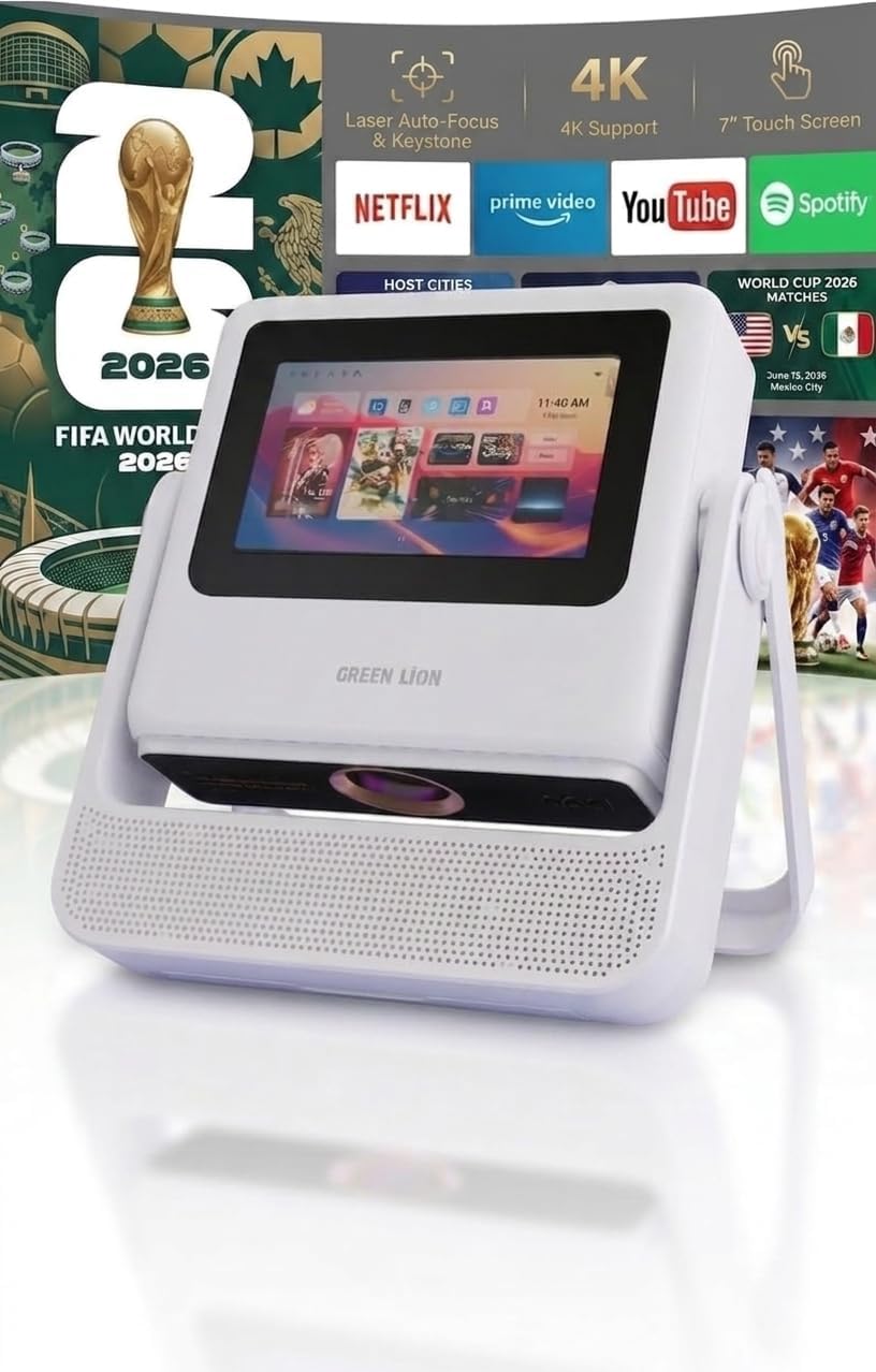 Green lion Orion 2 Smart Projector with Built-in Touch Screen-Android 12 - 4K support - W Stooore