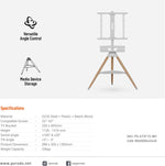 Porodo TV Stand Wooden Tripod - W Stooore