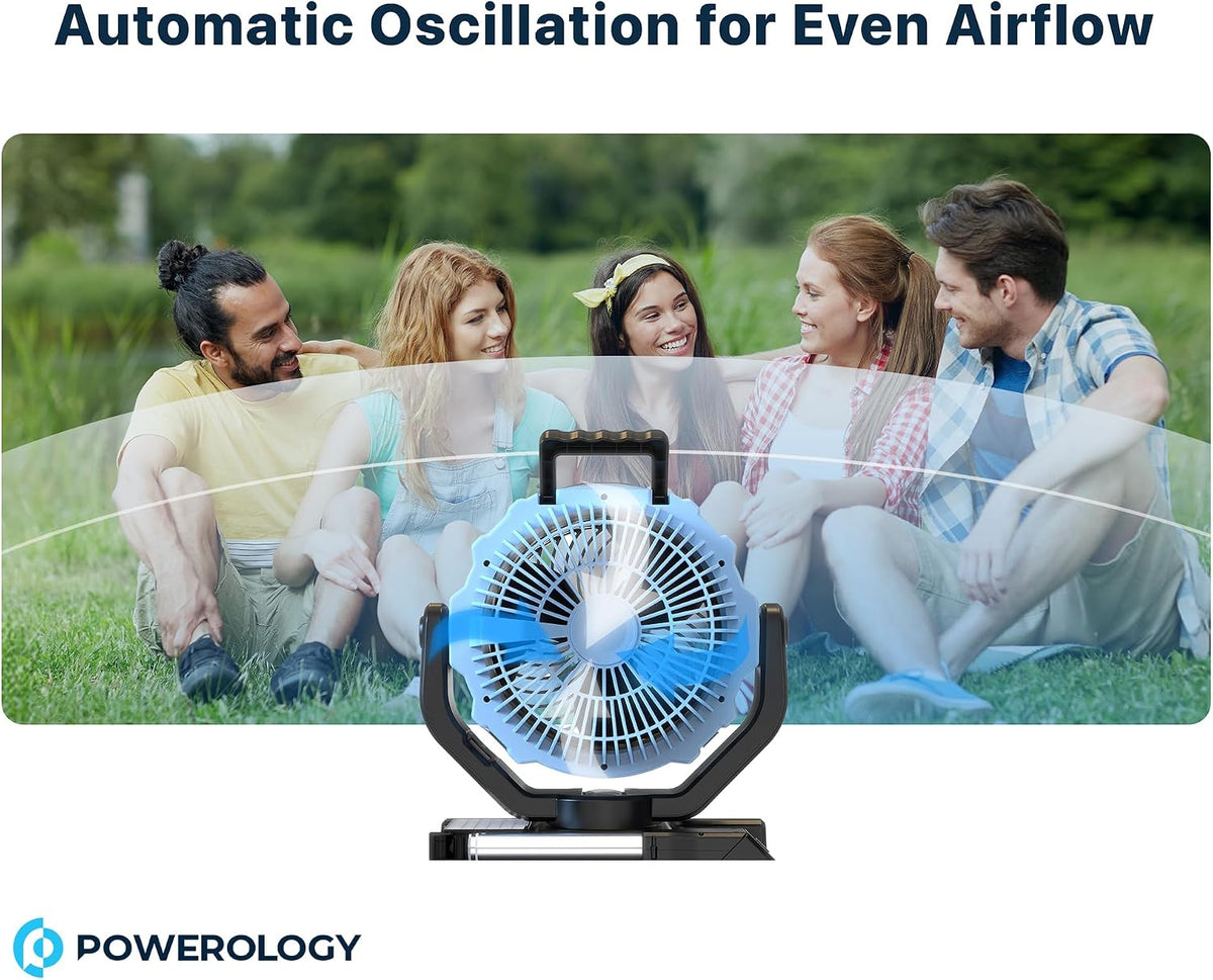 Powerology VentoPower Outdoor 40K Oscillating Fan - W Stooore