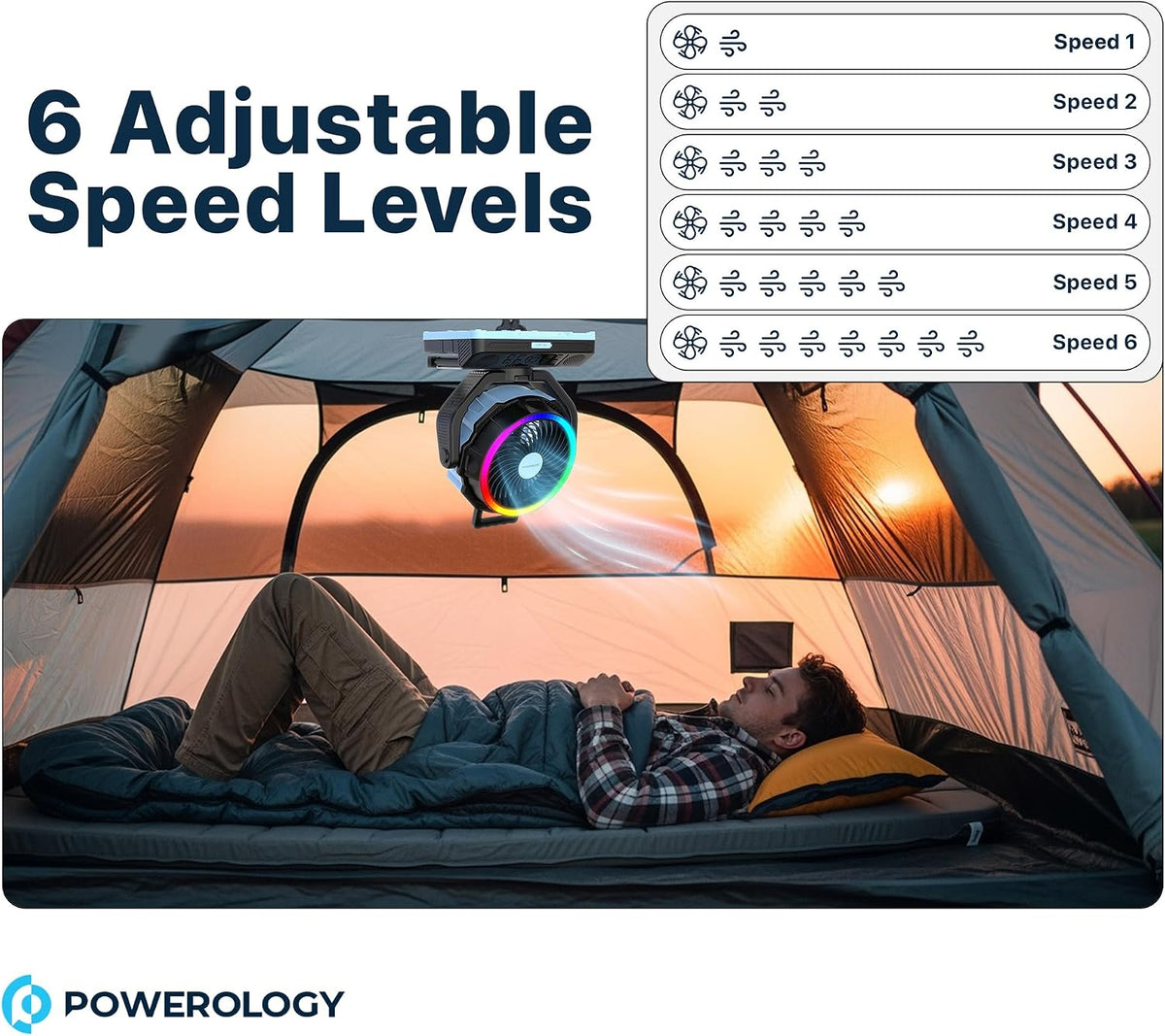 Powerology VentoPower Outdoor 40K Oscillating Fan - W Stooore