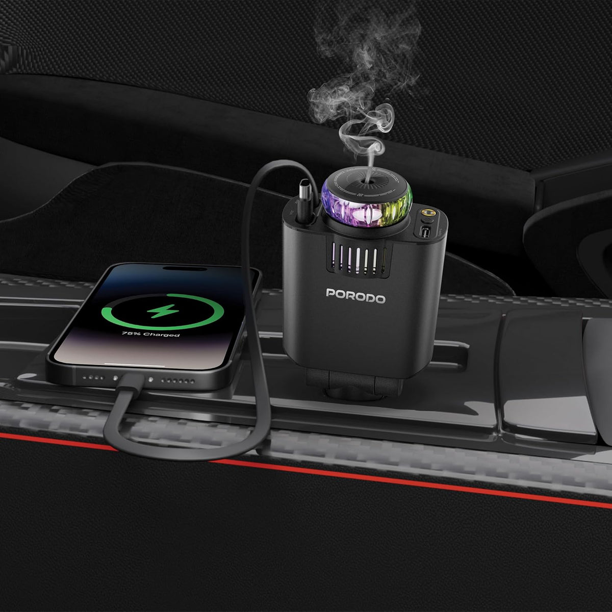 Porodo AROMAGLOW 120W Fast Car Charger - W Stooore