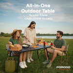 Porodo Lifestyle All-In-One Outdoor
Folding Table With Stove & Grill - W Stooore
