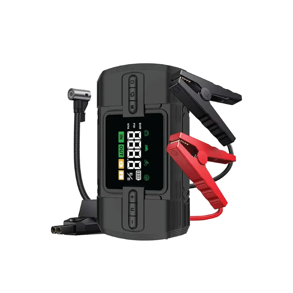 Green Lion 12V Jump Starter 12000 mAh Power Bank | Flash Light| Air Compressor - W Stooore