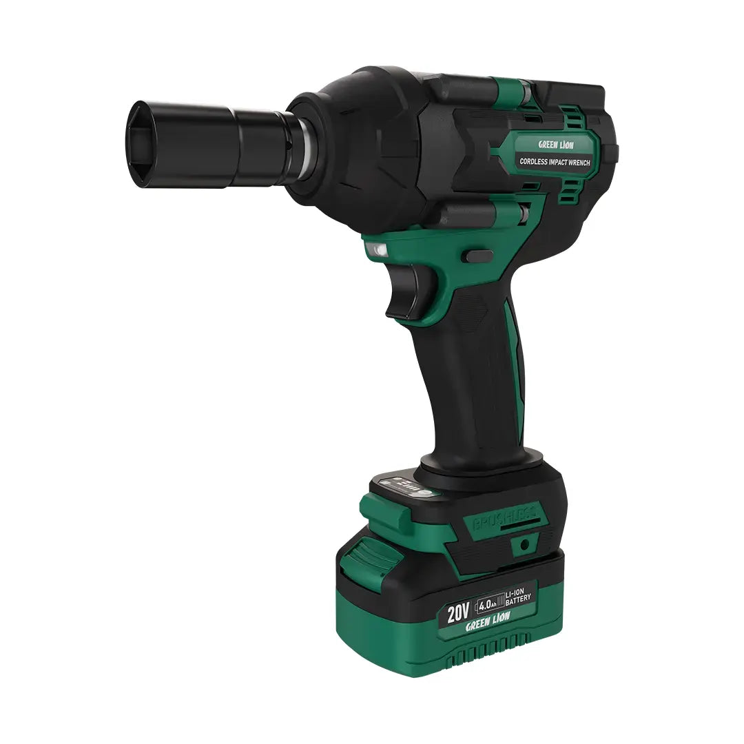 Green Lion GIW-200 Cordless Impact Wrench with Torque 20V 2*4.0Ah Battery - W Stooore