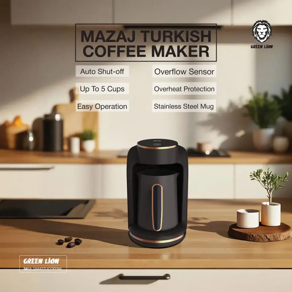 Green Lion Mazaj Turkish Coffee Maker 250ml - W Stooore
