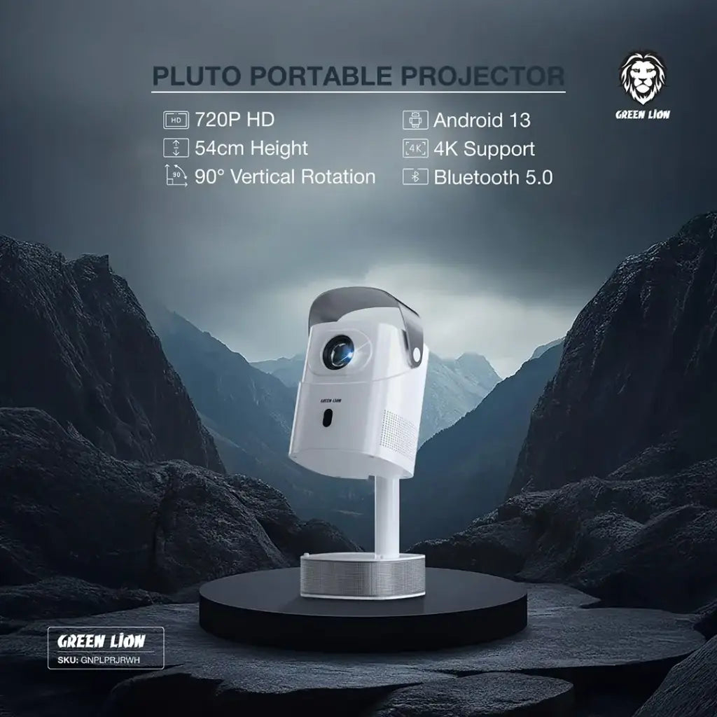 Green Lion Pluto 4K Portable Projector - W Stooore