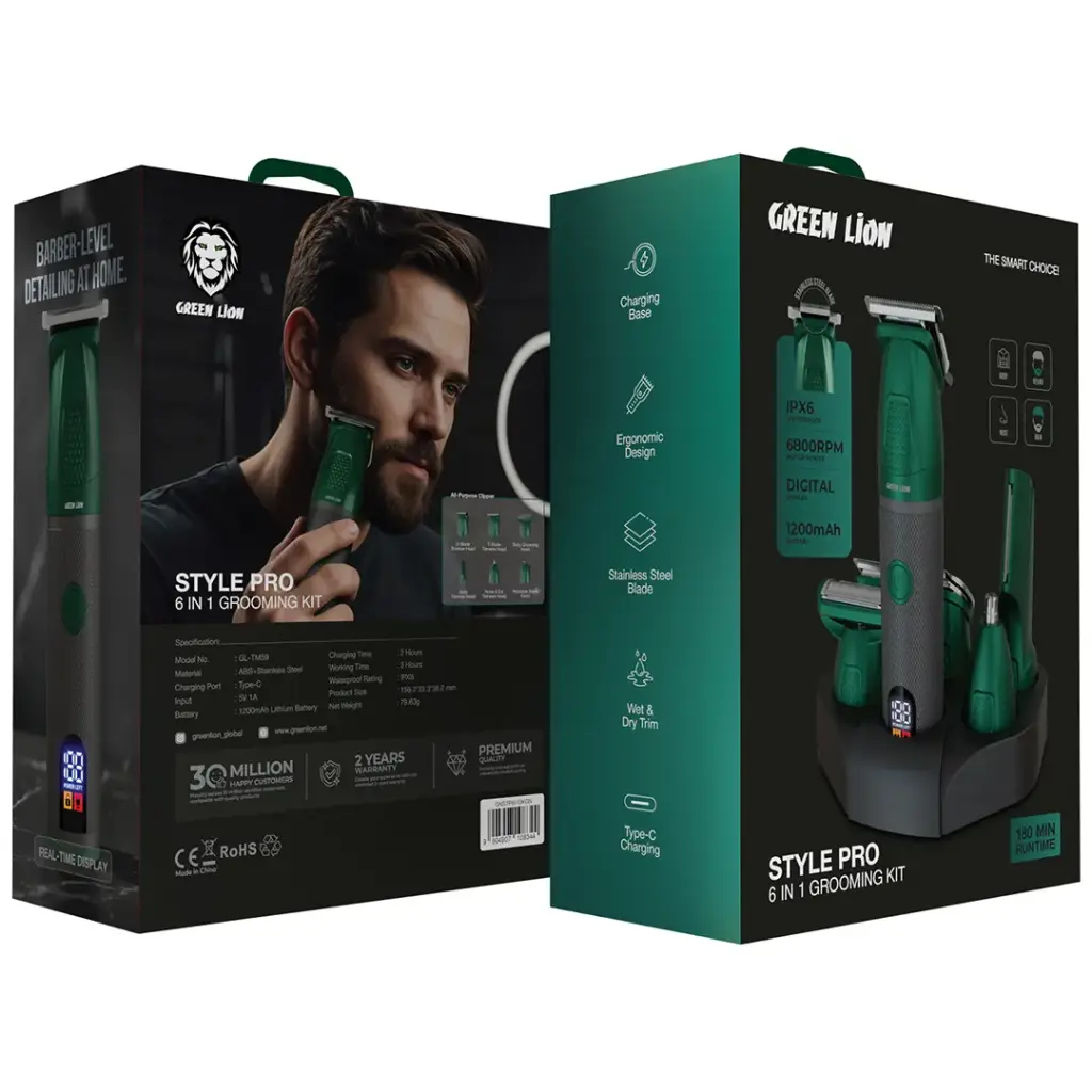 Green Lion Style Pro 6-in-1 Grooming Kit - W Stooore