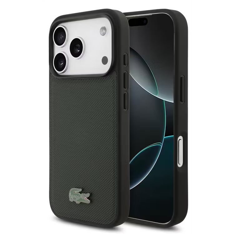 Lacoste Magsafe Petit Pique Hard Case With Lacquer Metal Logo – IPHONE 18 PRO - Forest Green