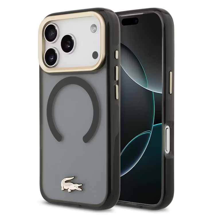 Lacoste Magsafe IML Shockproof Hard Case – iPhone 18 Pro Max/17 Pro Max - Smoke Gray