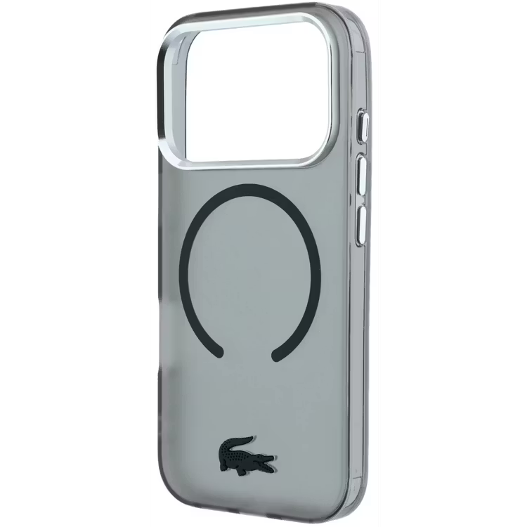 Lacoste Magsafe IML Matte Frosted Finish Hard Case – iPhone 18 pro / iPhone 17 pro - Smoke Black