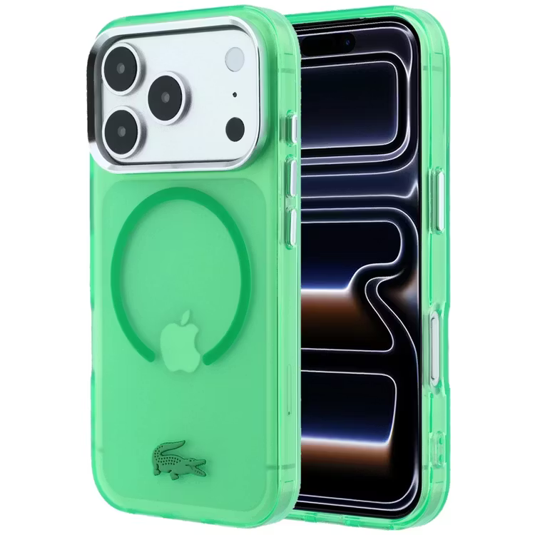 Lacoste Magsafe IML Matte Frosted Finish Hard Case – iPhone 18 pro max / iPhone 17 pro max - Smoke Black