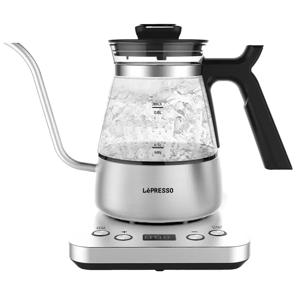 Lepresso BrewWave Gooseneck Electric Kettle - Sliver