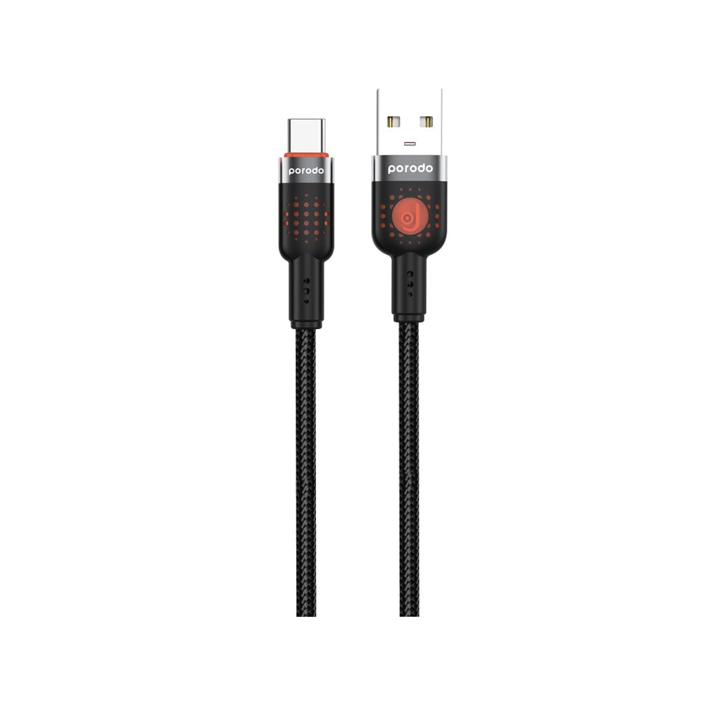 كابل بوردو مجدول USB-A إلى Type-C - أبيض
