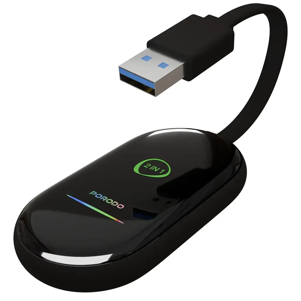 Porodo Play-X Wireless Carplay Adapter with Wi-Fi and Bluetooth Connectivity - W Stooore
