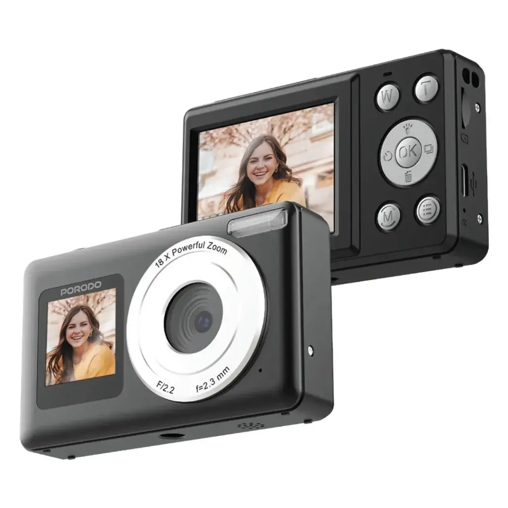 Porodo Lifestyle Dual-Screen Digital Camera - W Stooore