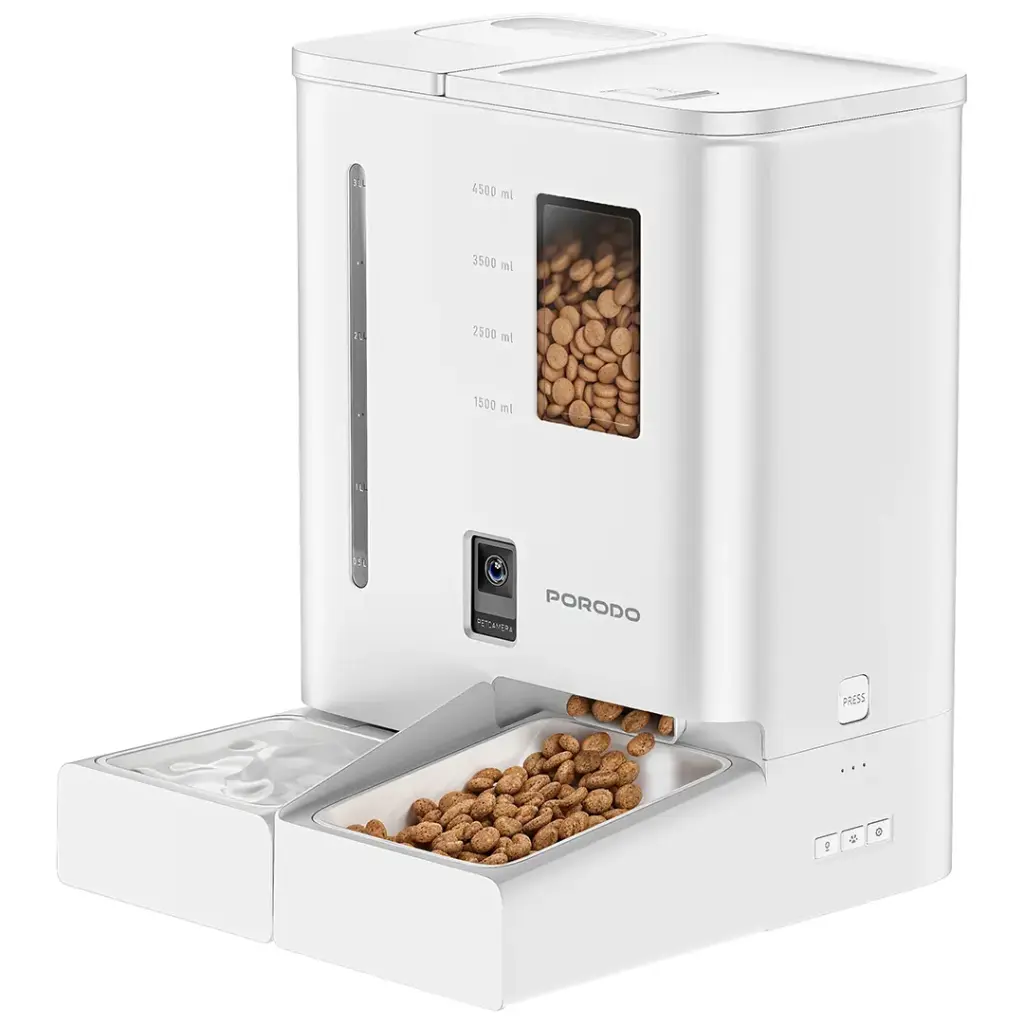 Porodo PETMATE Automatic Pet Feeder with Wi-Fi, Camera and App Control - W Stooore