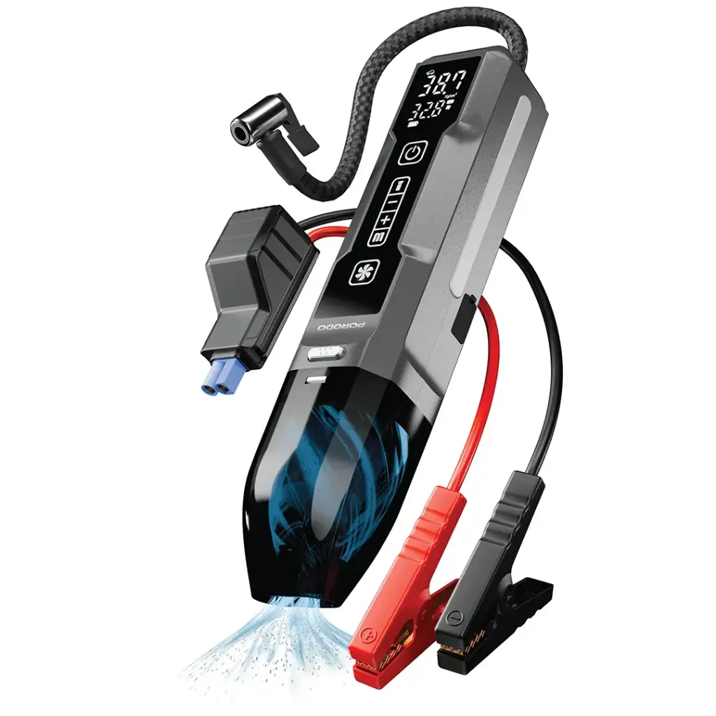 Porodo IGNATOV Jump Starter & Air Pump with Handheld Vacuum | USB-C Recharge - W Stooore