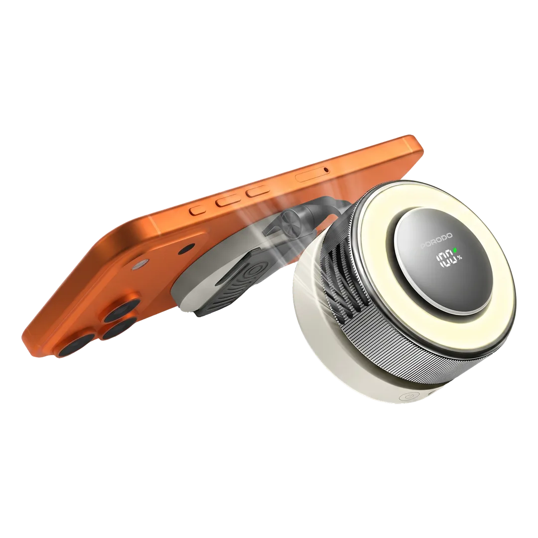 Porodo FLARIS Multi-Function MagSafe Fan with LED Light & Air Vent - W Stooore