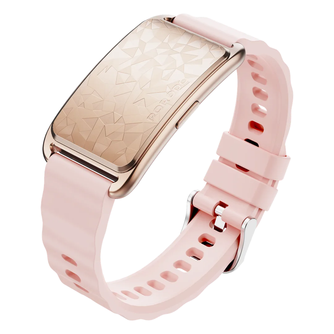 سوار تتبع اللياقة البدنية الذكي "بورودو تراك فيت آرك" مع حزام سيليكون - وردي