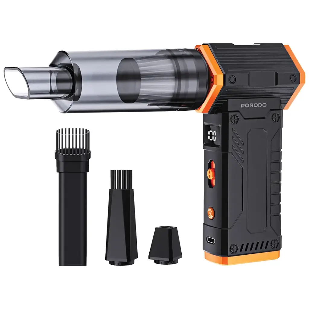 Porodo 2-In-1 Air Duster & Vacuum Cleaner with 4 Replaceable Nozzle - W Stooore