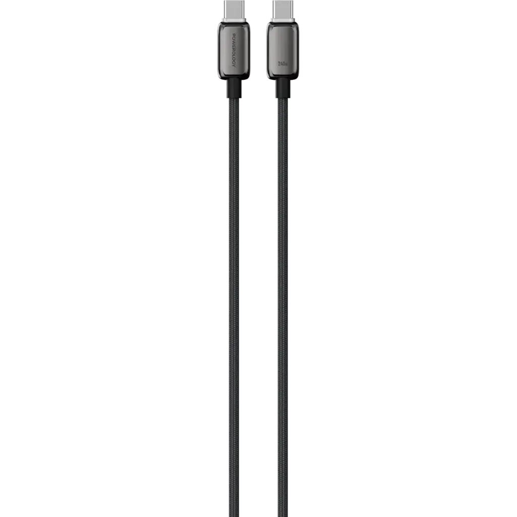 كابل باورولوجي زينكو سيريس بقدرة 240 واط بمنفذ USB-C - رمادي داكن