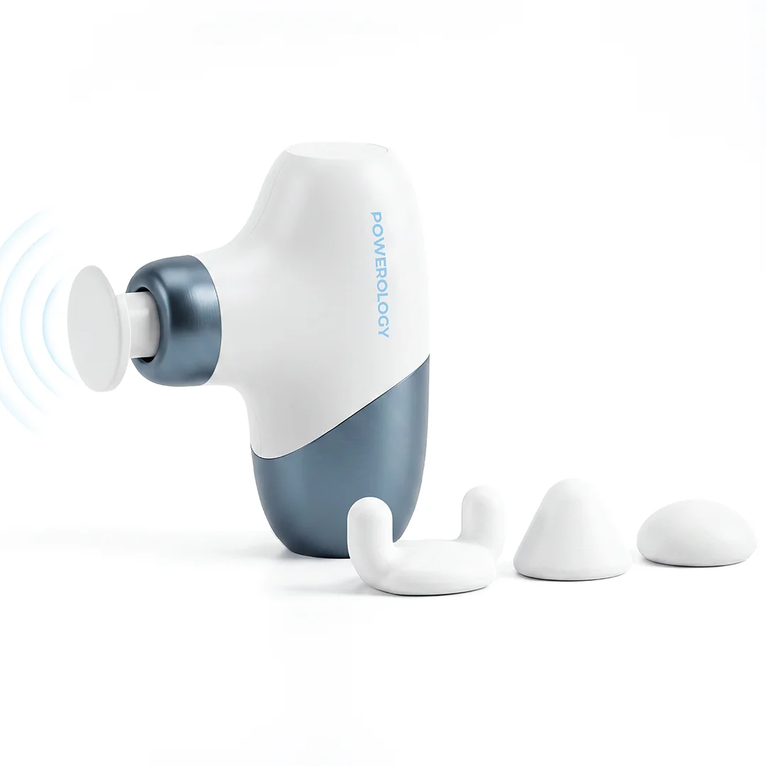 Powerology MOVA Compact Massage Gun - Blue/White