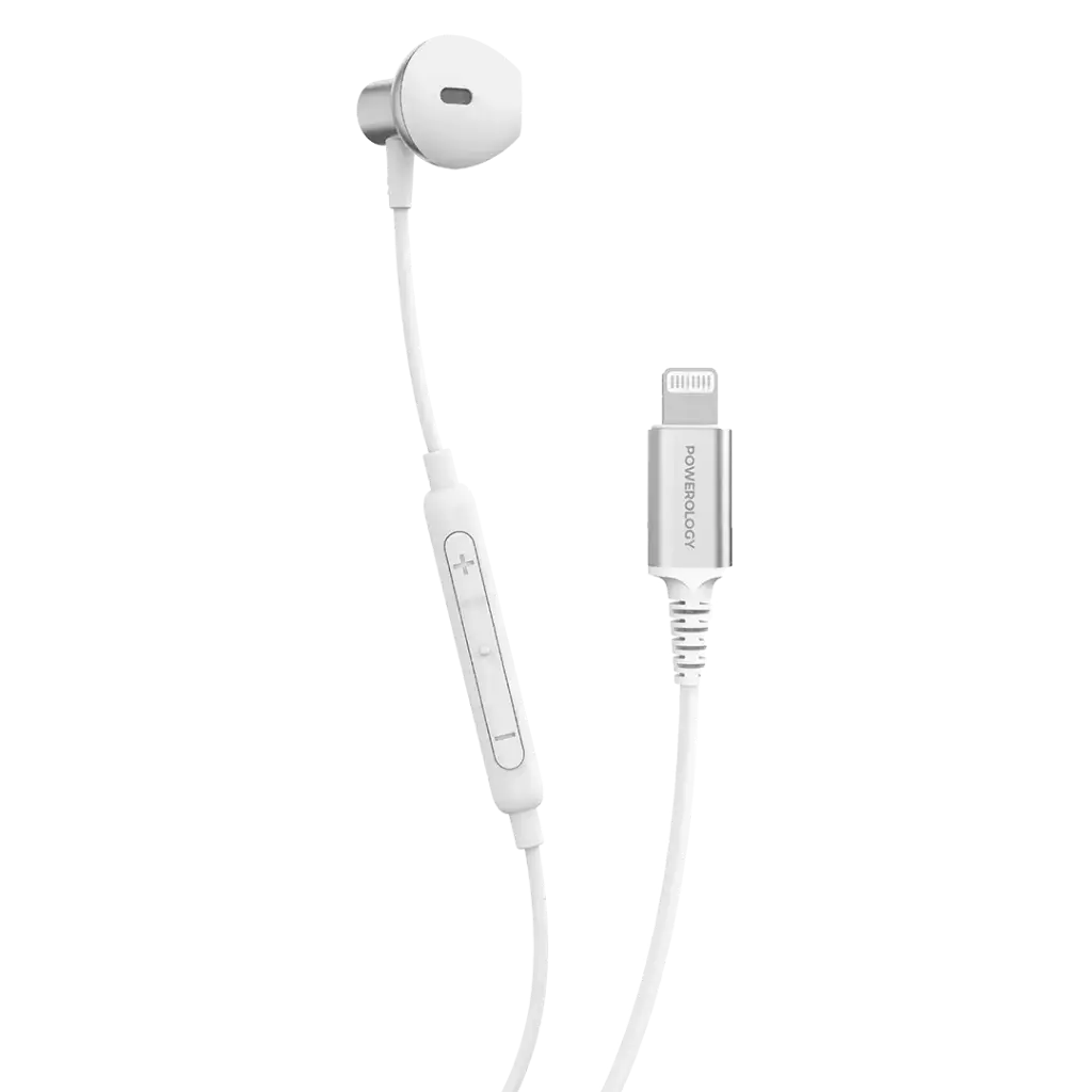 Powerology Lightning Mono Earphone - White