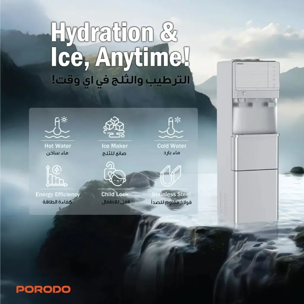 Porodo Lifestyle Water Dispenser & Ice Maker - W Stooore
