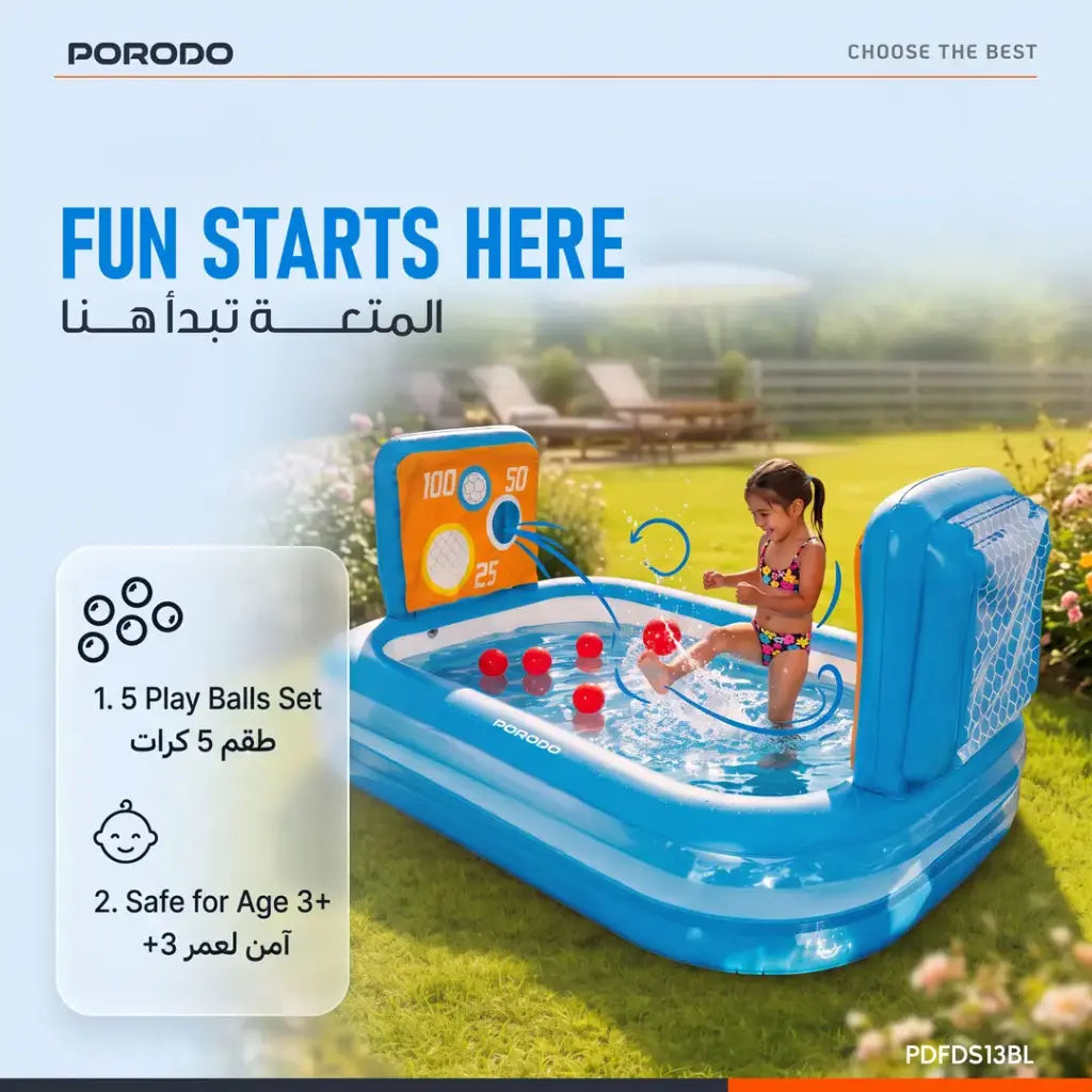 Porodo Lifestyle Goal Splash Football Play Pool - W Stooore
