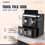 Porodo Lifestyle Crispio Triple Basket Non-Stick Air Fryer - W Stooore