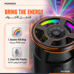Porodo Soundtec SoLoud Portable 120W Party Speaker - W Stooore