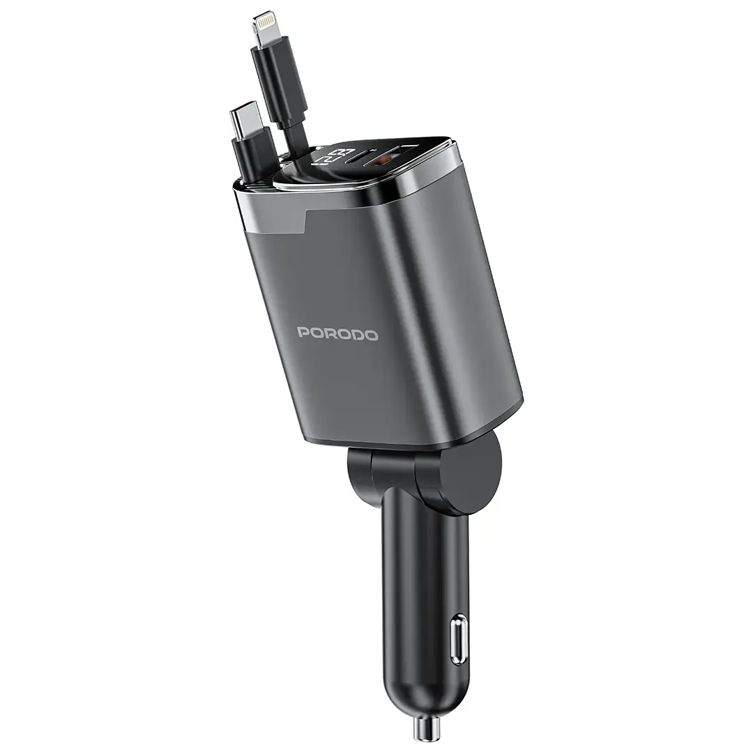 Porodo 111W Car Charger Lightning & Type-C - W Stooore