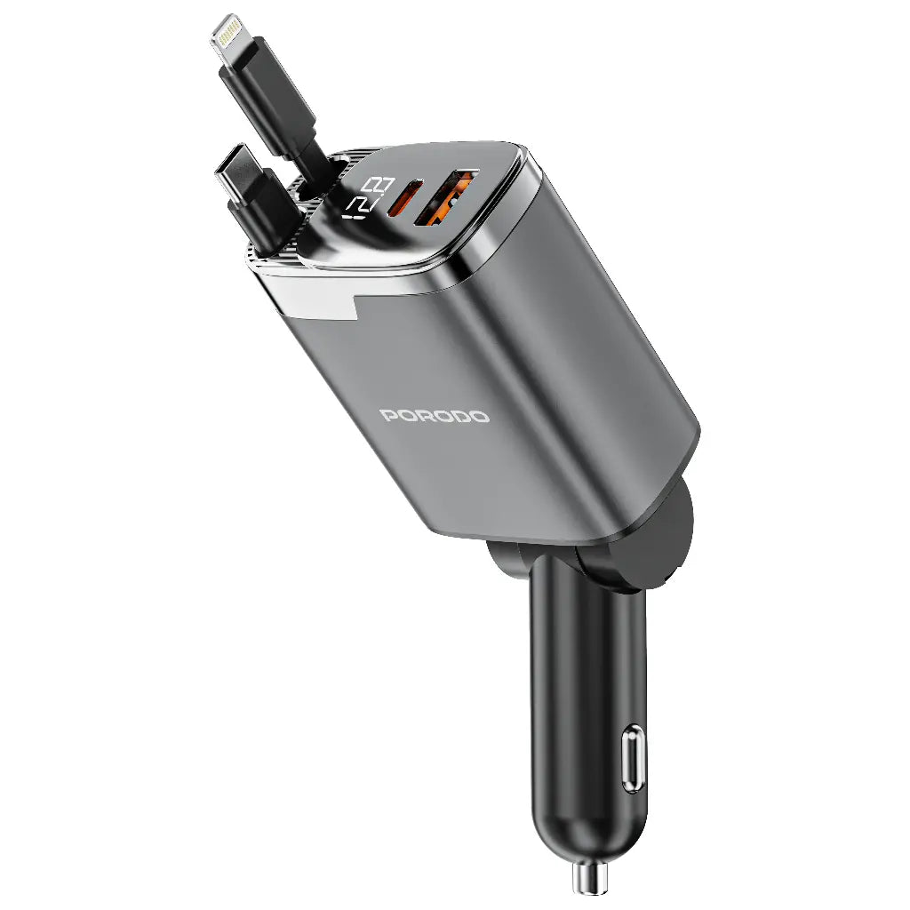 Porodo 111W Car Charger Lightning & Type-C - W Stooore