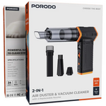 Porodo 2-In-1 Air Duster & Vacuum Cleaner with 4 Replaceable Nozzle - W Stooore