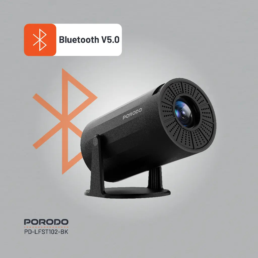 Porodo Mini Projector Wireless Mirroring Patented Dust-Proof Structure - W Stooore