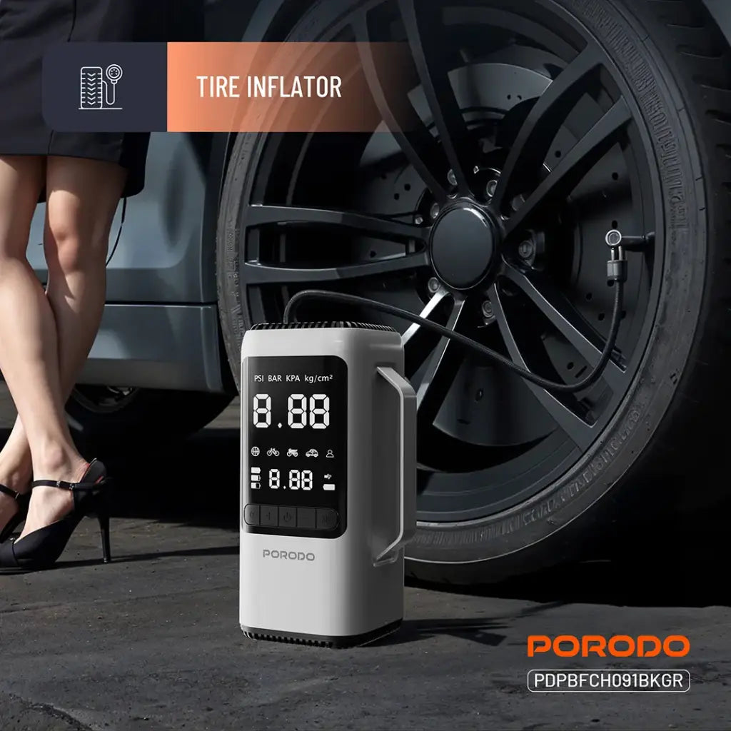 Porodo 6-IN-1 Multi Function Power Tool, Jump Starter | Air Compressor | Power Bank - W Stooore