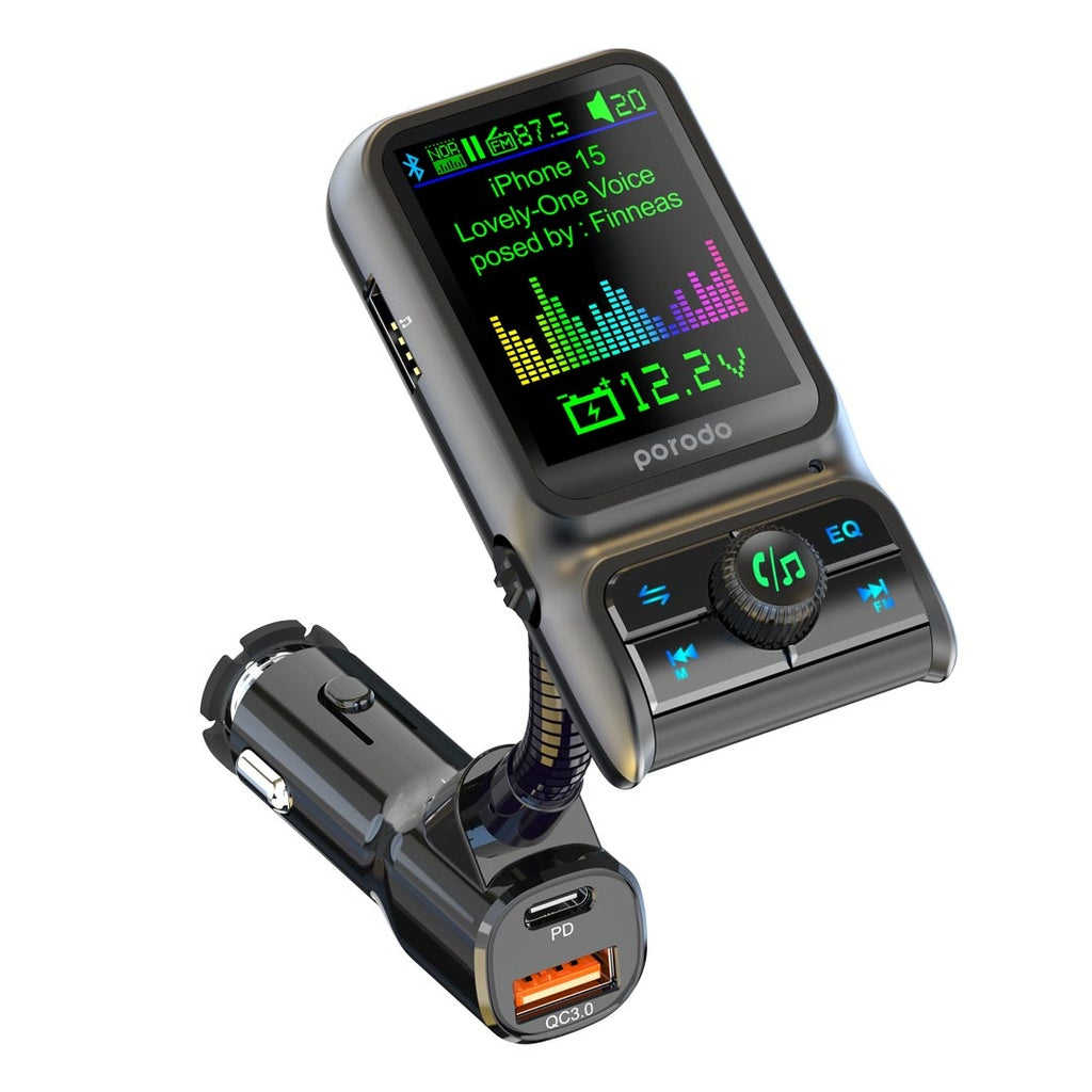 Porodo Dual Port Car Charger FM Transmitter - W Stooore