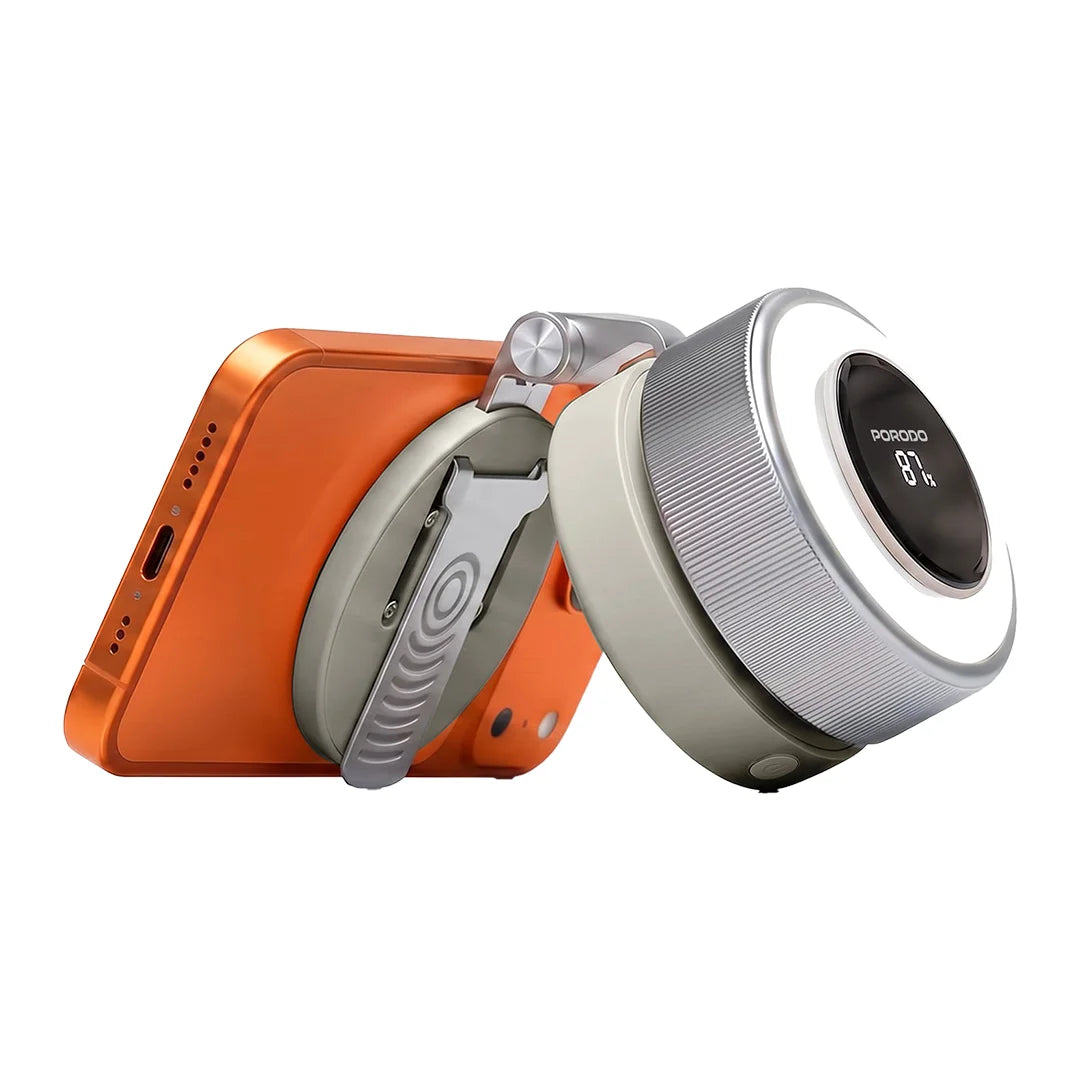 Porodo FLARIS Multi-Function MagSafe Fan with LED Light & Air Vent - W Stooore