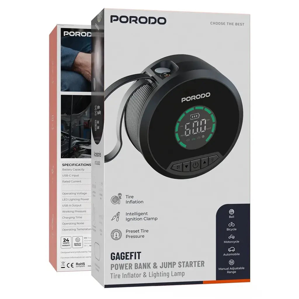 Porodo Gagefit Power Bank & jump Starter - W Stooore