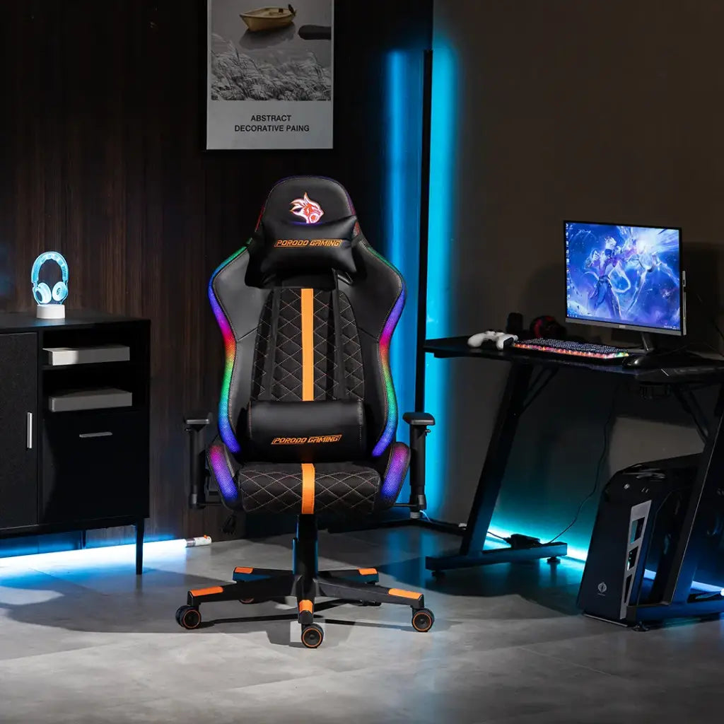 Porodo Gaming Ergonomic RGB Gaming Chair - W Stooore