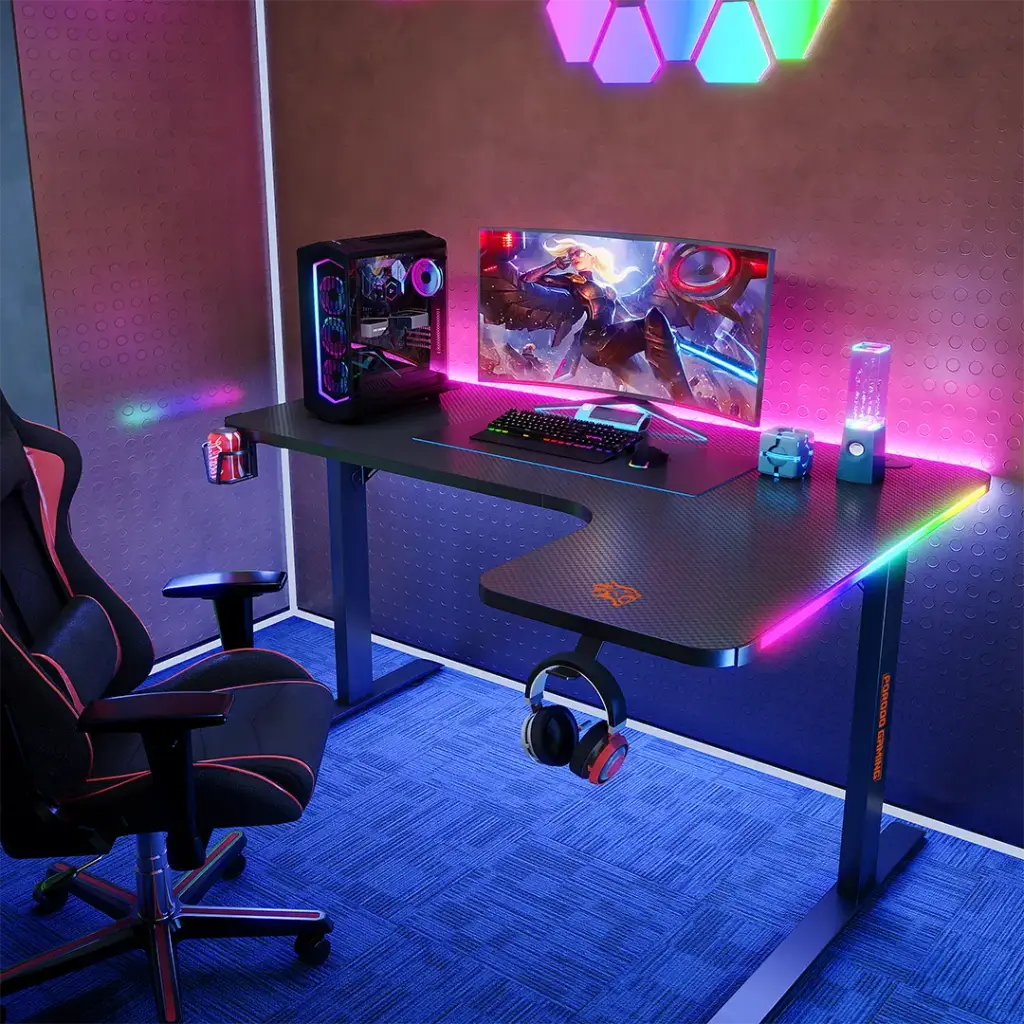 Porodo Gaming Xcommand Carbon Fiber Gaming Table - W Stooore
